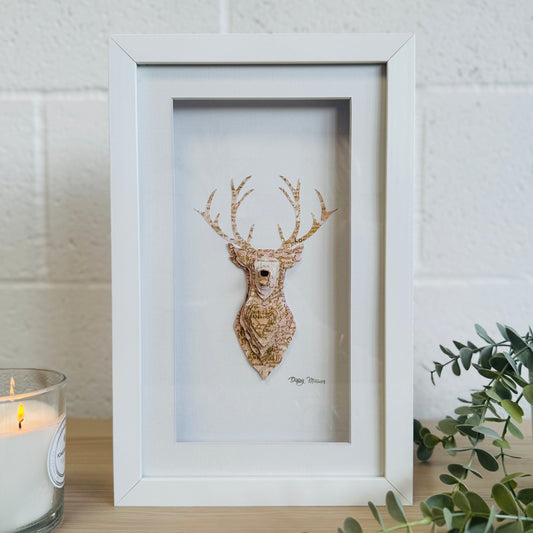 3D Framed Stag Artwork