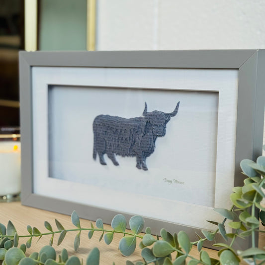 3D Framed Bull Artwork