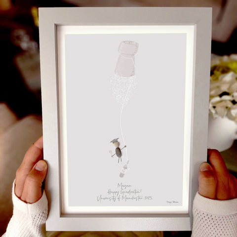 Graduation Personalised Pebble Picture Gift