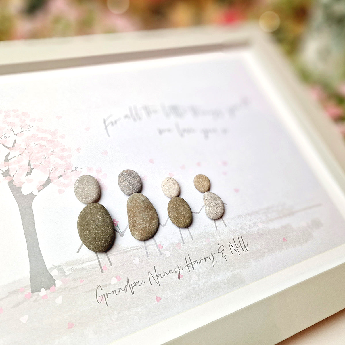 SALE ALERT: Grandparent Personalised Pebble Sketch Picture Gift
