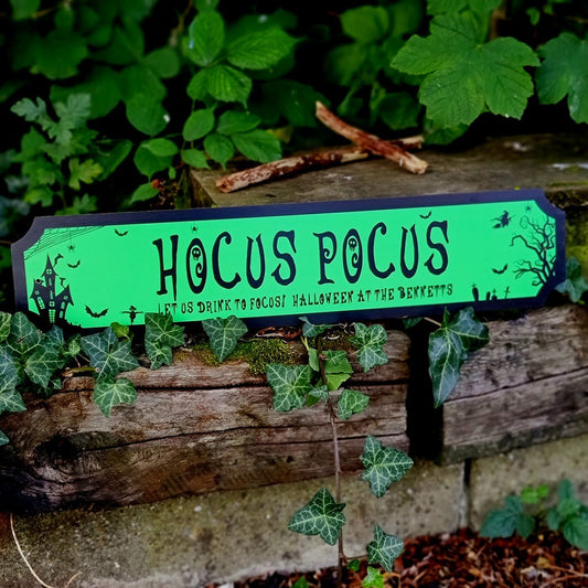 Personalised "Hocus Pocus" Halloween Street Sign