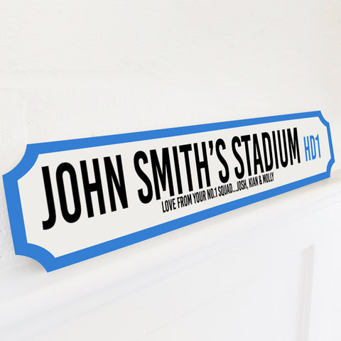 Personalised Football Stadium Street Sign Gift