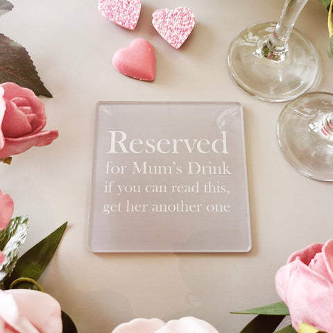 Personalised 'Reserved' Coaster Gift