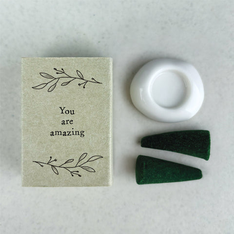 Matchbox Message incense cone - You are amazing