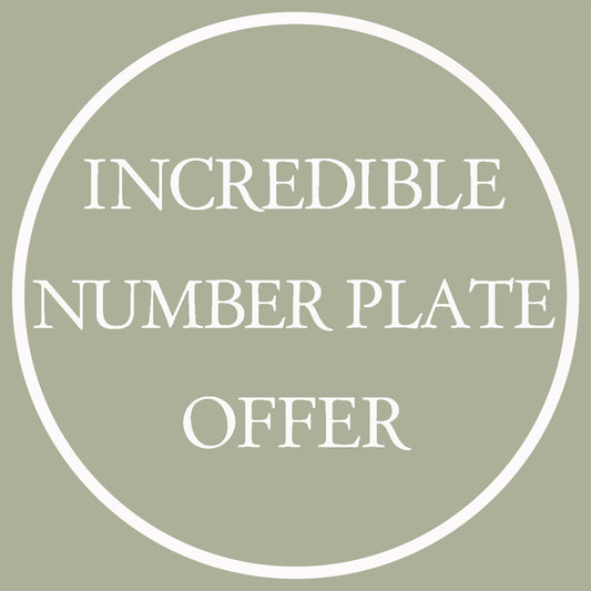 (+£13.95) **INCREDIBLE OFFER** NUMBER PLATE