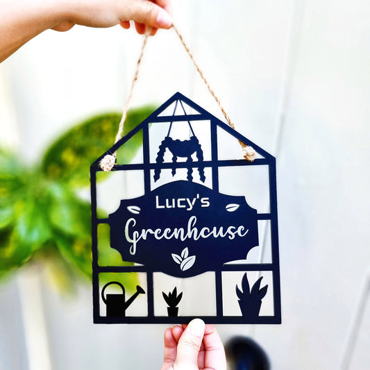 Personalised Laser Cut Acrylic 'Greenhouse' Sign Gift