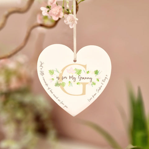 Personalised Mother's Day Hanging Heart