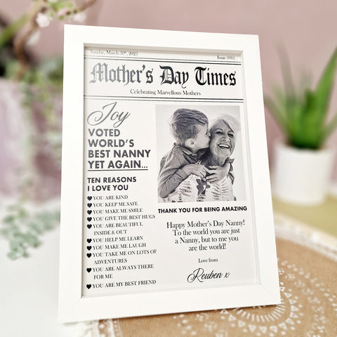 Mother's Day Newspaper print