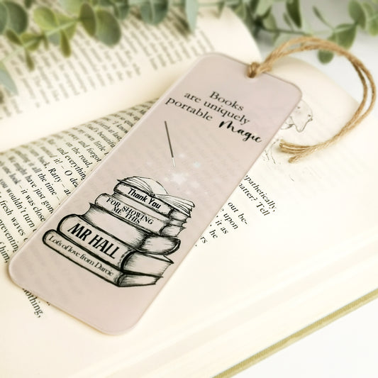 Personalised 'Magic Books' Teacher Bookmark Gift