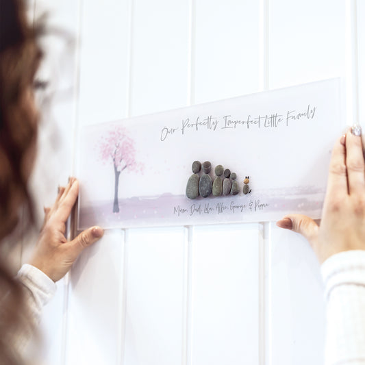 Personalised 'Family Blossom Tree' Pebblescape Gift