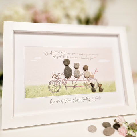 Family Making Memories Personalised Pebble Picture Gift