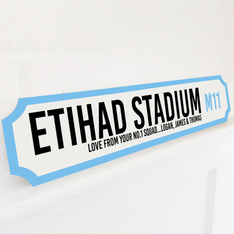 Personalised Football Stadium Street Sign Gift