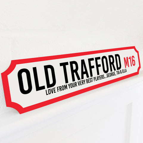 Personalised Football Stadium Street Sign Gift