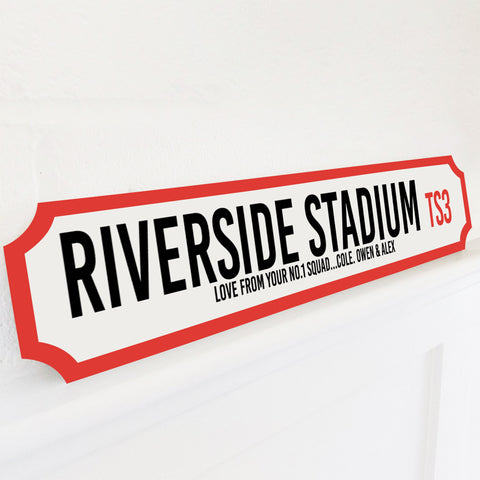 Personalised Football Stadium Street Sign Gift