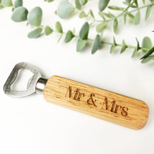 Mr & Mrs' Engraved Bottle Opener