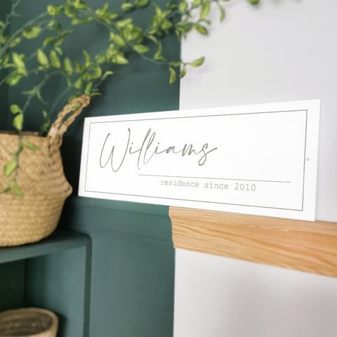 Personalised 'Elegance' Wall Sign Gift