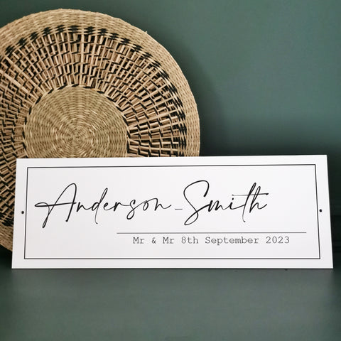 Personalised 'Elegance' Wall Sign Gift