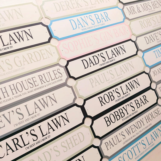 Personalised Dad 'Bar & Grill' Street Sign Gift