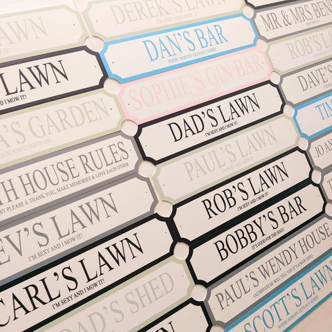 "Grandparent Garden" Personalised Street Sign Gift