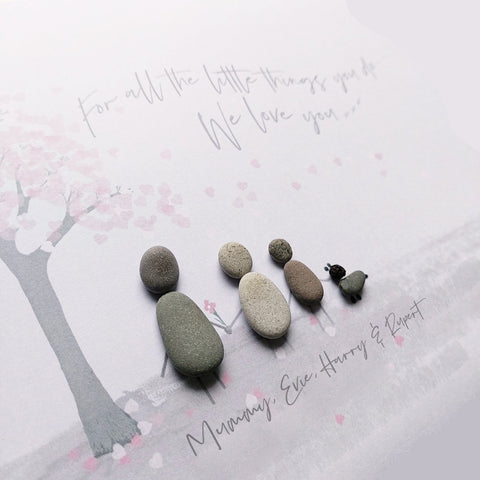 Mum Personalised Pebble Picture Gift