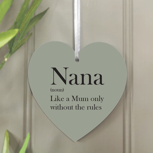 Nana Definition' Hanging Heart Decoration