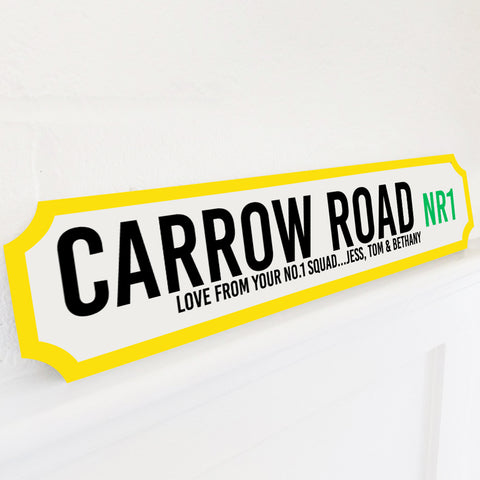 Personalised Football Stadium Street Sign Gift