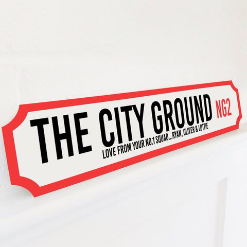 Personalised Football Stadium Street Sign Gift