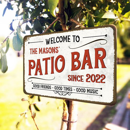 Personalised 'Patio Bar' Garden Sign Gift