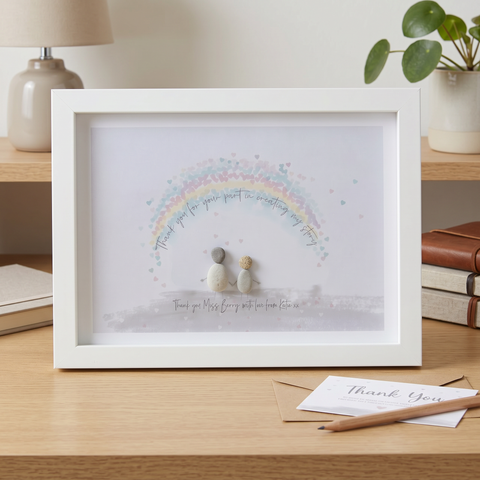 Personalised Thank You Teacher Pebble Picture Gift — End of Year | Unique Teacher Present UK
