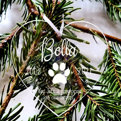 Personalised "Pet Remembrance" Hanging Decoration