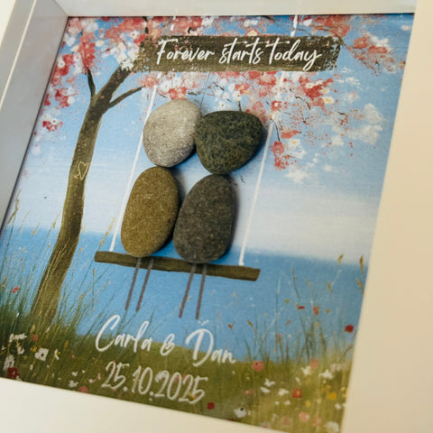 Personalised Couple Pebble Picture