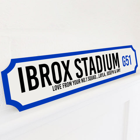 Personalised Football Stadium Street Sign Gift