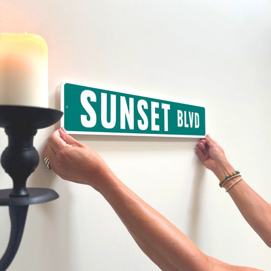 'Sunset BLVD' USA Street Sign