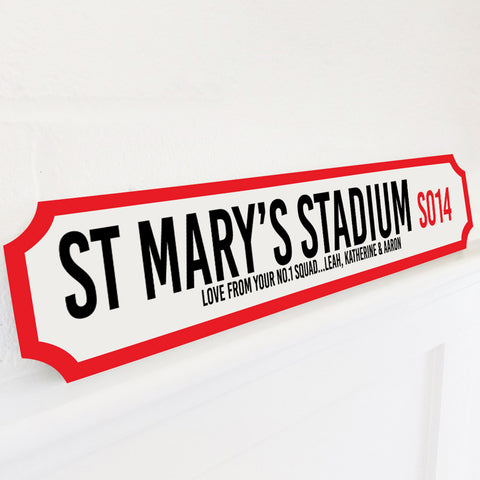 Personalised Football Stadium Street Sign Gift