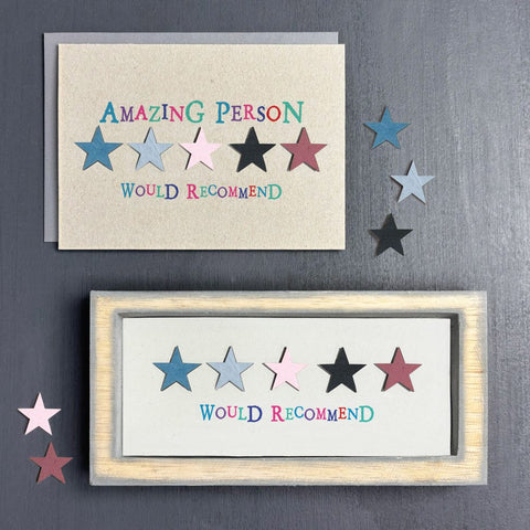 Greeting card - 5 STARS 'Amazing person would recommend'