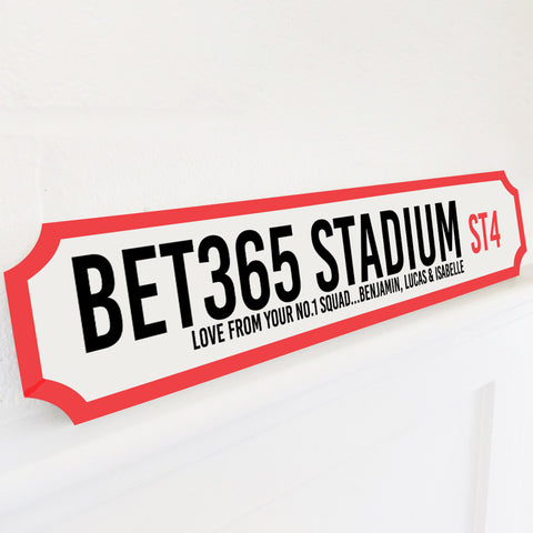 Personalised Football Stadium Street Sign Gift