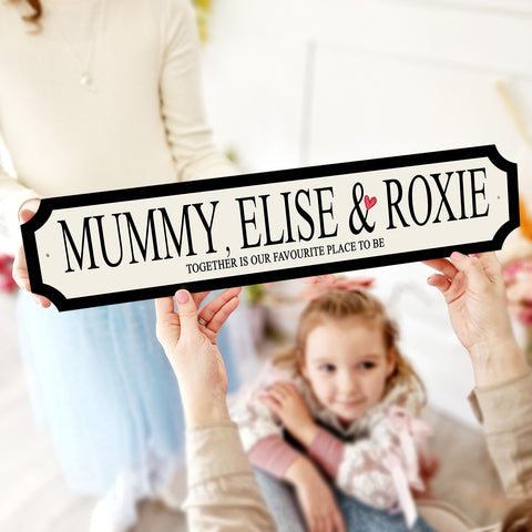 Personalised '1st Mother's Day' Street Sign Gift