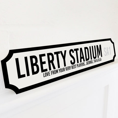 Personalised Football Stadium Street Sign Gift