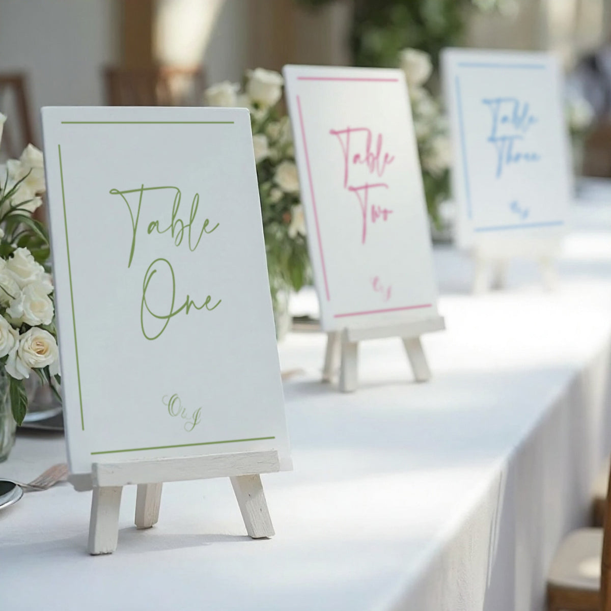 Table Numbers With Names Personalised A5 Wedding Table Names & Numbers — Riviera Style | Weddin ...