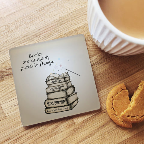 Personalised 'Magic Books' Coaster Gift