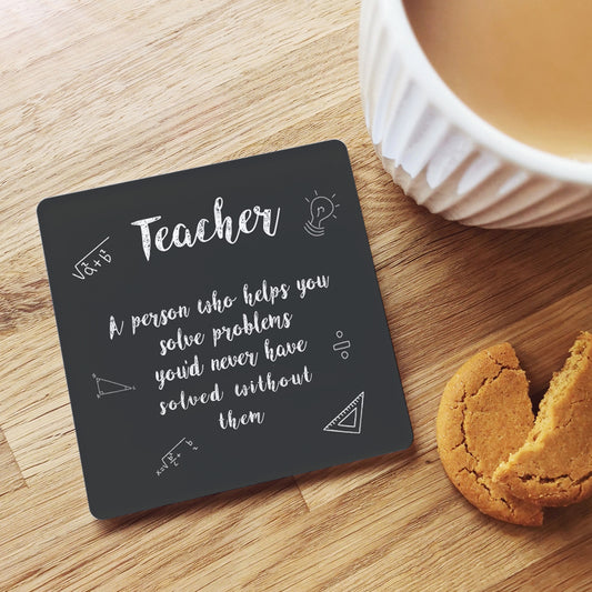 Teacher Definition' Coaster Gift