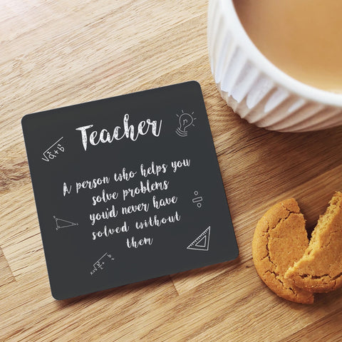 Teacher Definition' Coaster Gift