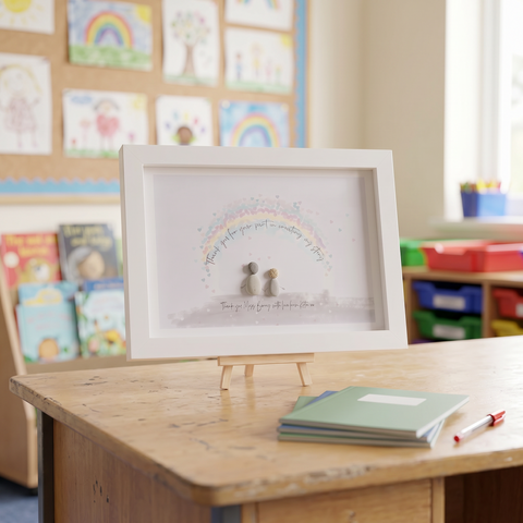 Personalised Thank You Teacher Pebble Picture Gift — End of Year | Unique Teacher Present UK