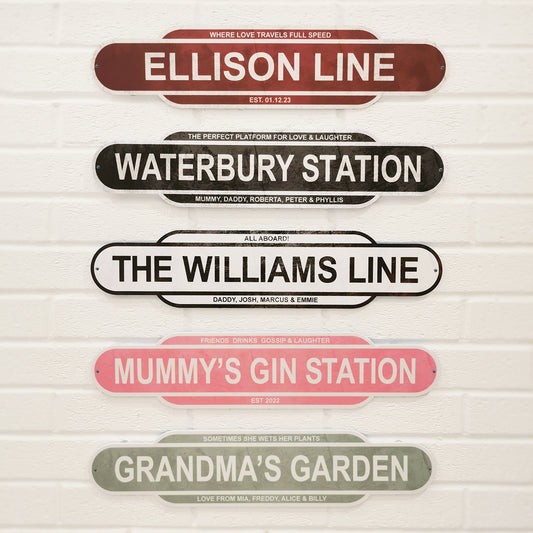 Personalised Vintage Style Train Sign Gift