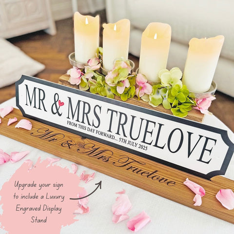 "Mr & Mrs" Personalised Street Sign Gift