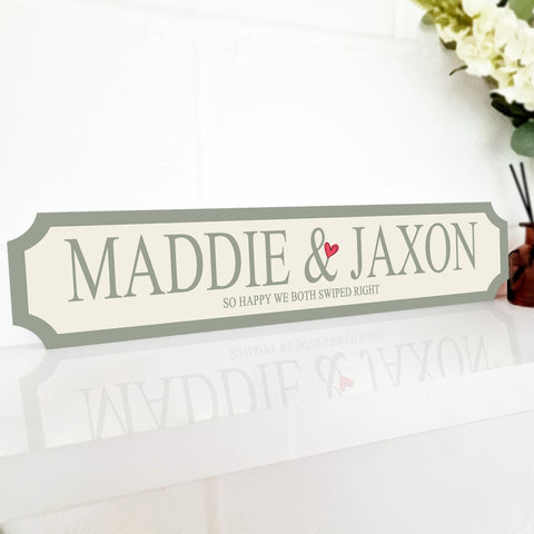 Personalised 'My Valentine' Street Sign Gift