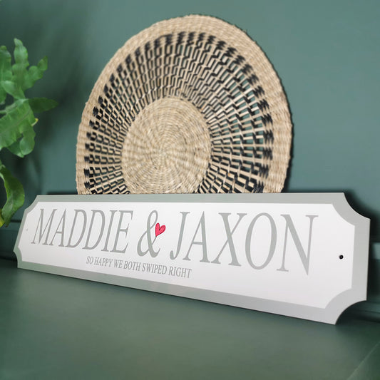 Personalised Valentine's Day Street Sign Gift — My Valentine | Romantic Gift for Him or Her