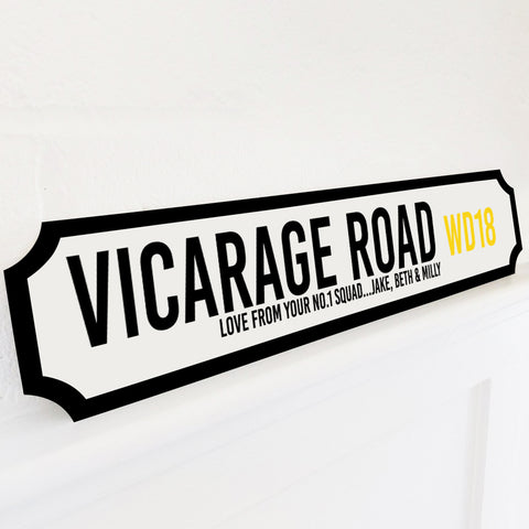 Personalised Football Stadium Street Sign Gift