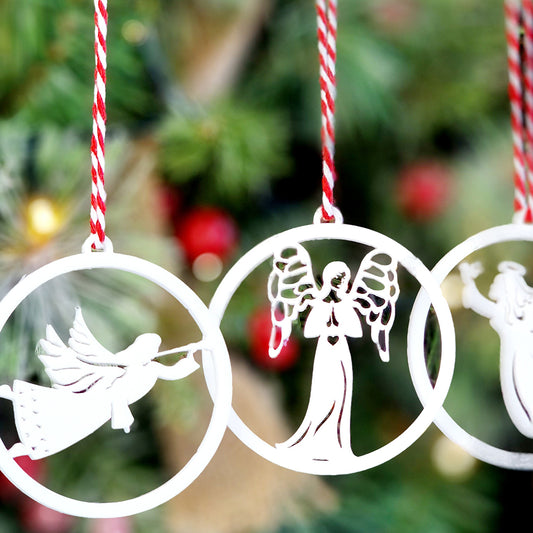 Laser Cut Angel Tree Decorations (pack of 6 mixed designs)