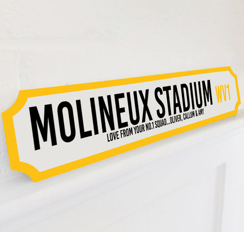 Personalised Football Stadium Street Sign Gift